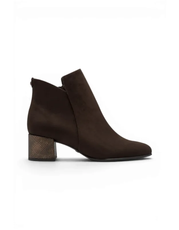 Faux Heeled Ankle Boots