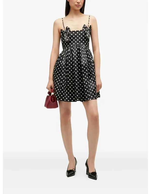 Polka-dot Bow Mini Dress
