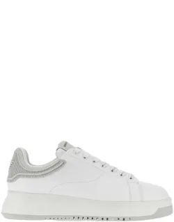 Leather Sneakers With Eagle Logo