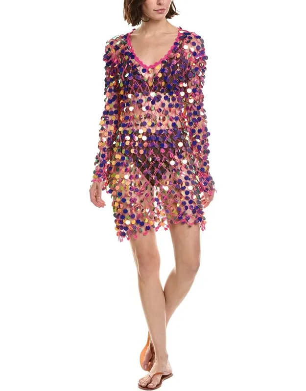 Sequin Crochet Mini Dress