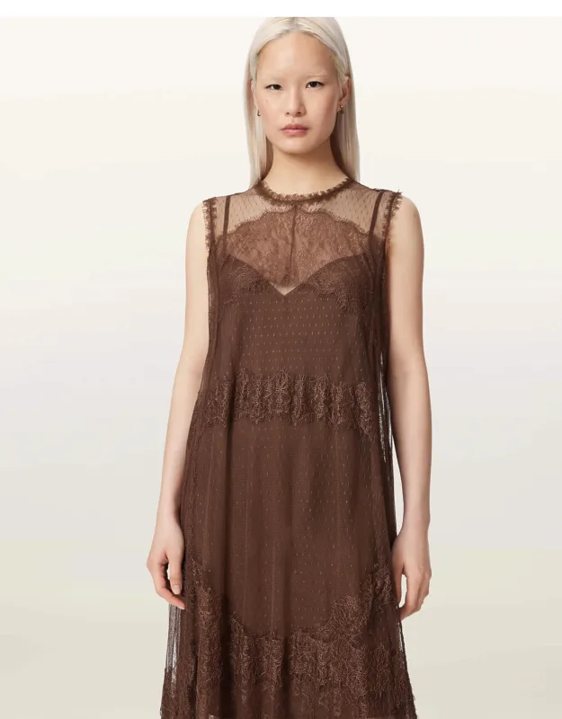 Clara Mesh Midi Dress