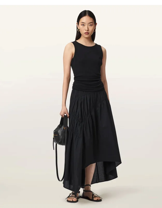 Nuria Gathered Maxi Skirt
