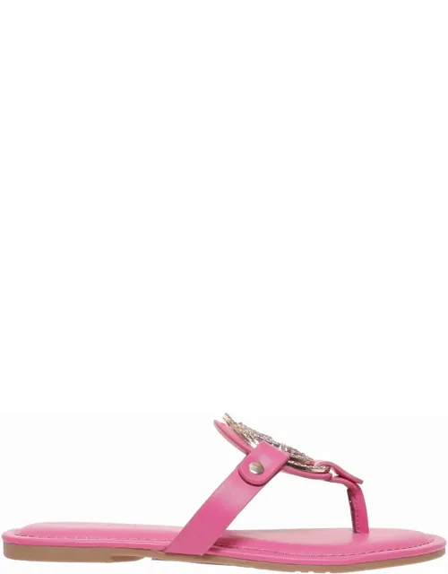 Rhinestone Medallion Sandals