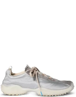 Bubble Technical Fabric And Suede Sneakers