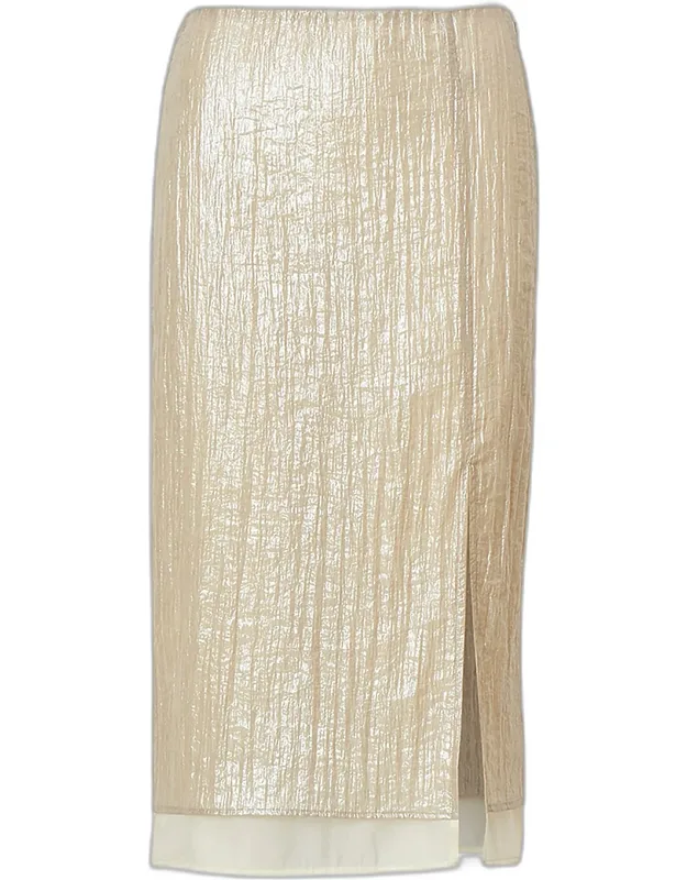 Suki Crinkled Organza Midi Skirt