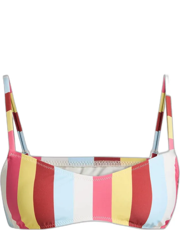 The Rachel Stripe Bikini Top