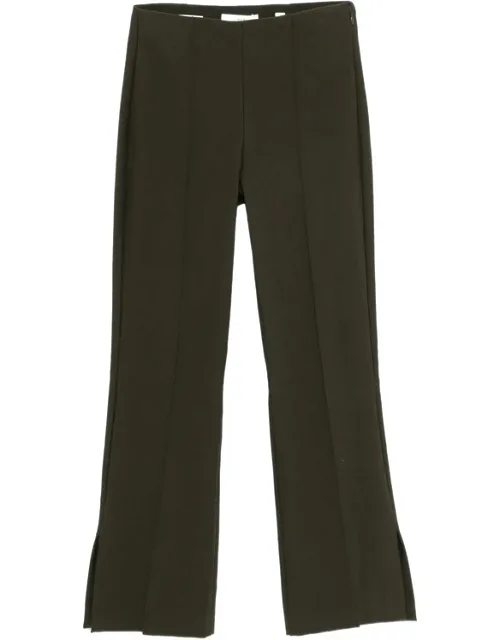 Seam-detail Side-slit Trousers