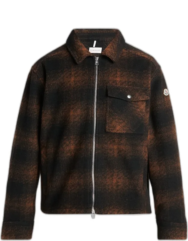 Buffalo Check Full-zip Shirt Jacket