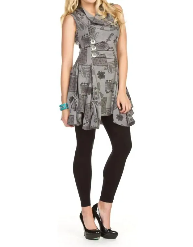 Floral Multi Print Hem Detail Dress