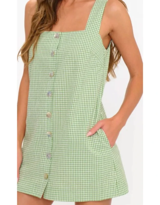 Everly Mini Dress With Square Neckline And Side Pockets