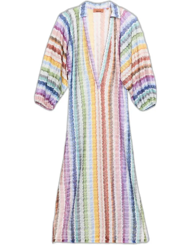 Zig Zag Knit Maxi Dress