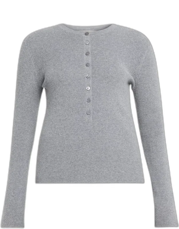 Airi Cotton-cashmere Henley Sweater