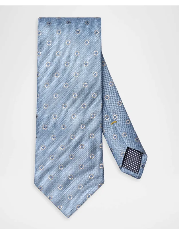 Woven Floral Silk And Linen Tie