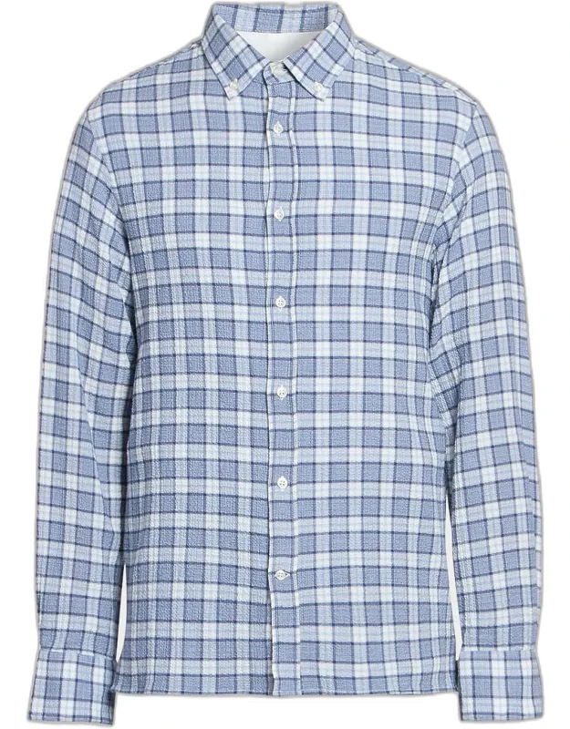 Waffled Cotton Check Shirt