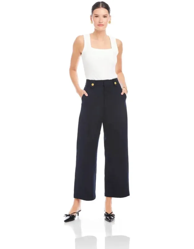 Cropped Wide-leg Pants