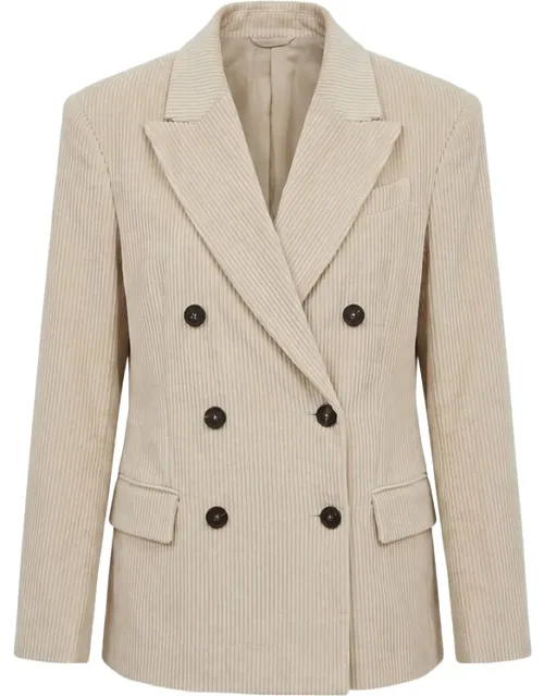 Double-breasted Corduroy Blazer