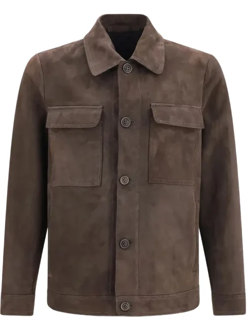 Button-up Suede Jacket