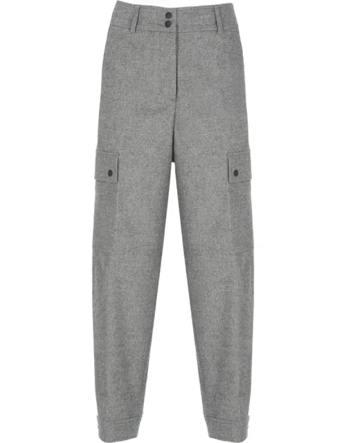 Button-fastening Straight-leg Trousers