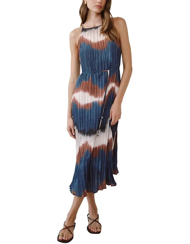 Pleated Midi Dress