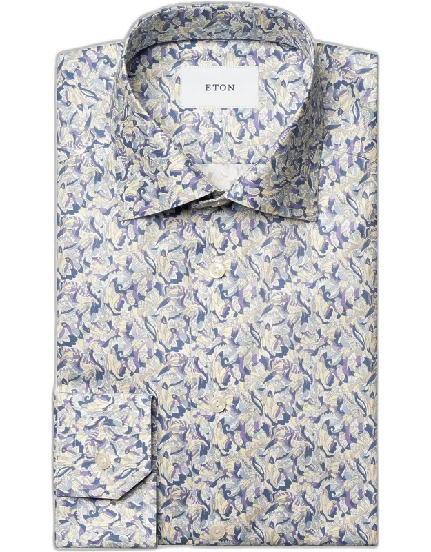 Floral Twill Slim-fit Shirt