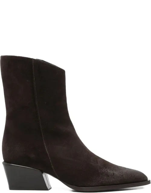 50mm Pointed-toe Block-heel Boots