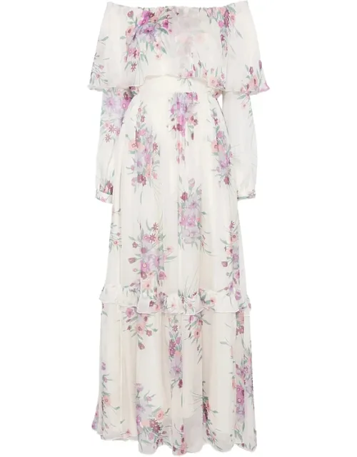 Floral-print Ruffled Maxi Dress
