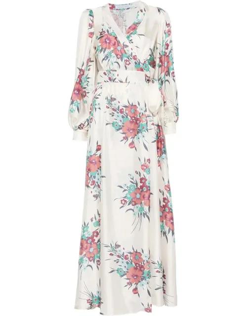 Floral-print Silk-satin Maxi Dress