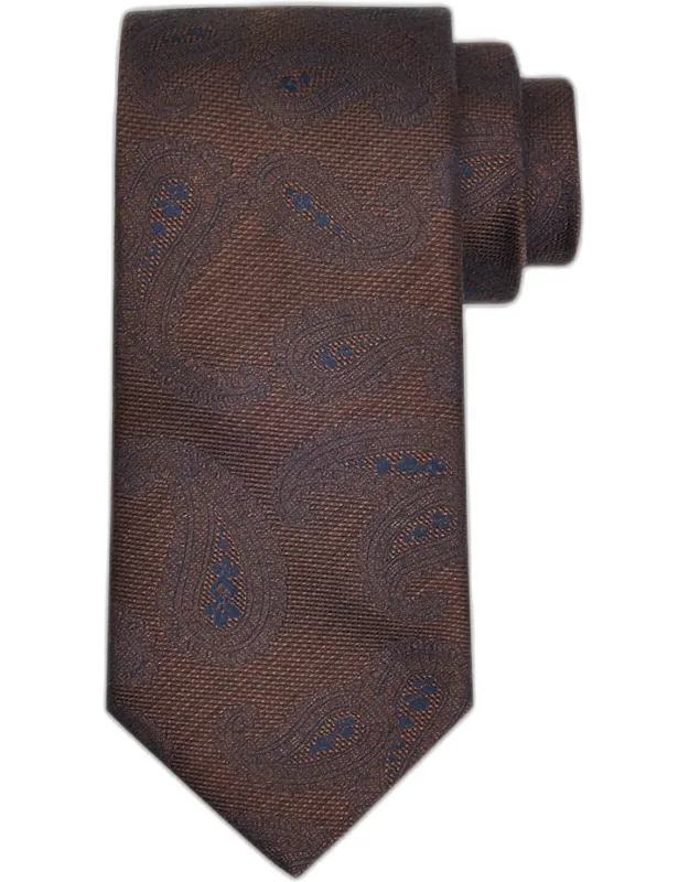 Silk And Wool Paisley Jacquard Tie