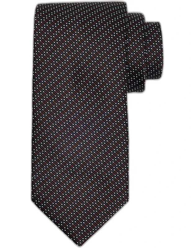 Silk And Cotton Micro Jacquard Tie
