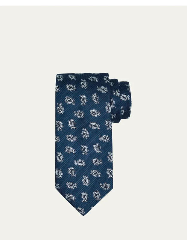 Silk Paisley Jacquard Tie