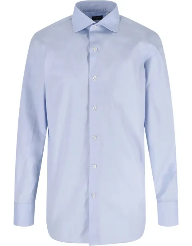Tailored Cotton Shirt With Classic Collar