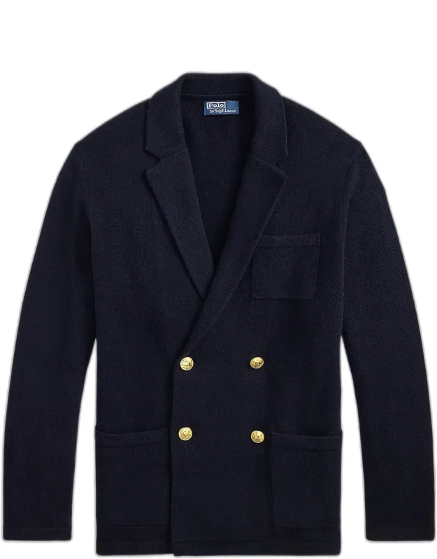 Aviator Cashmere Double-breasted Blazer