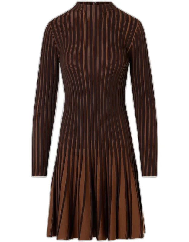 Pleated Wool Dress