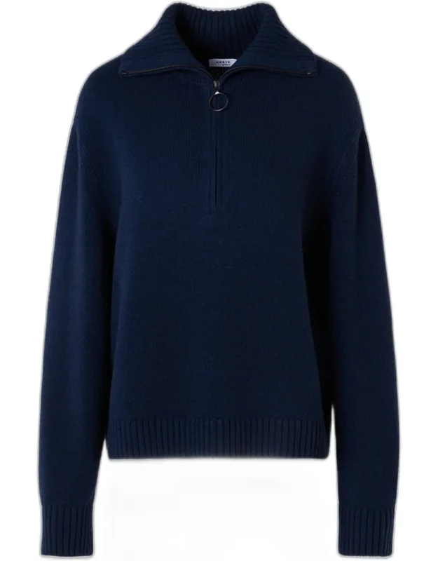 Chunky Yak Knit Half-zip Pullover