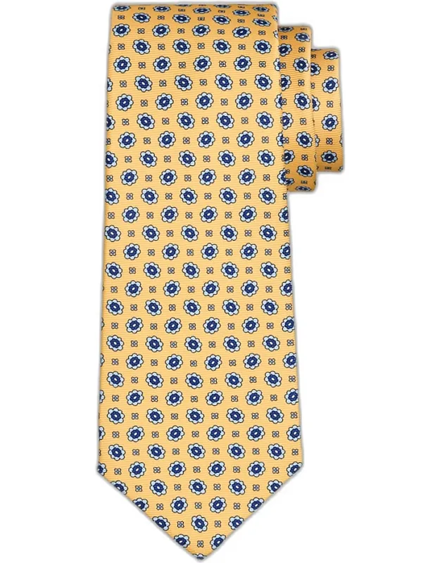 Silk Micro-floral 7-fold Tie