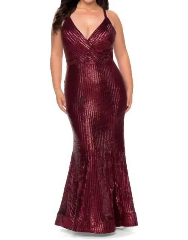 Sequin Fit And Flare Dress With Criss-cross Back