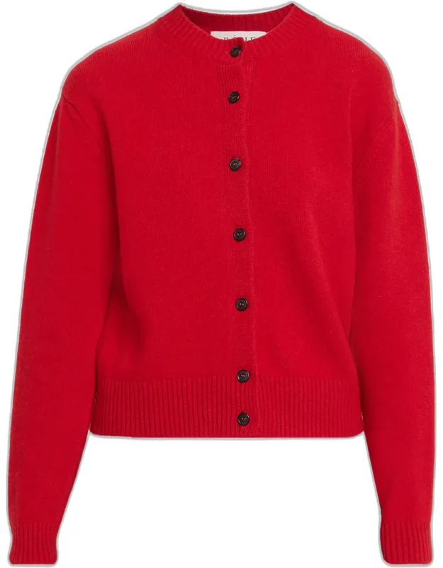 Classic Crewneck Wool Cardigan
