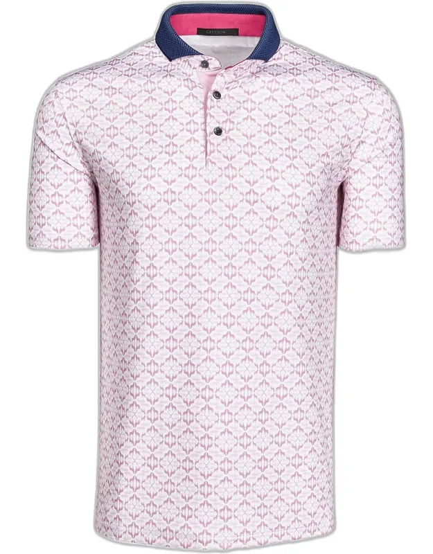 Wolf Labryinth Printed Polo