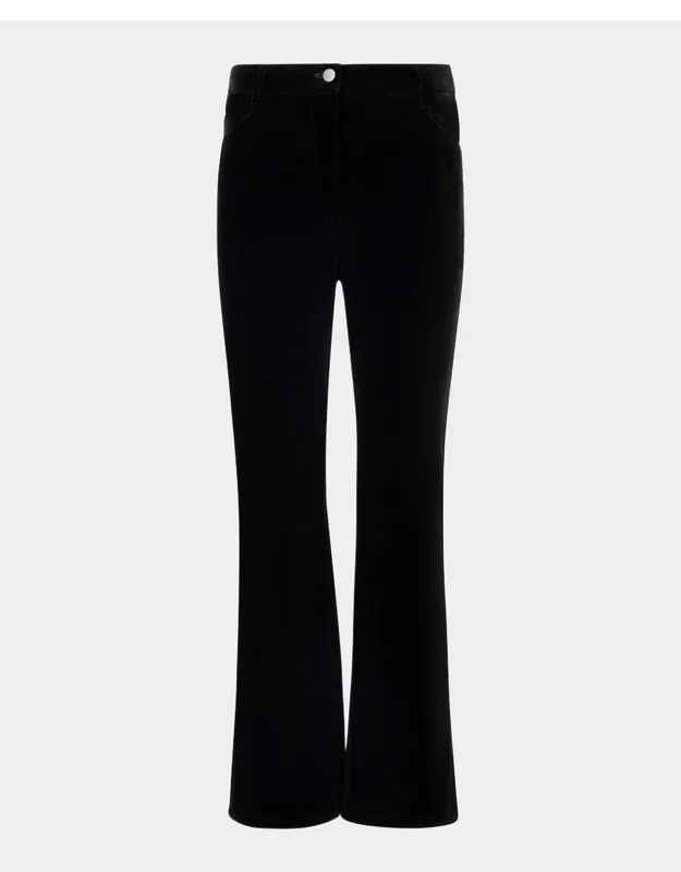 Stretch Velvet Bootcut Pants