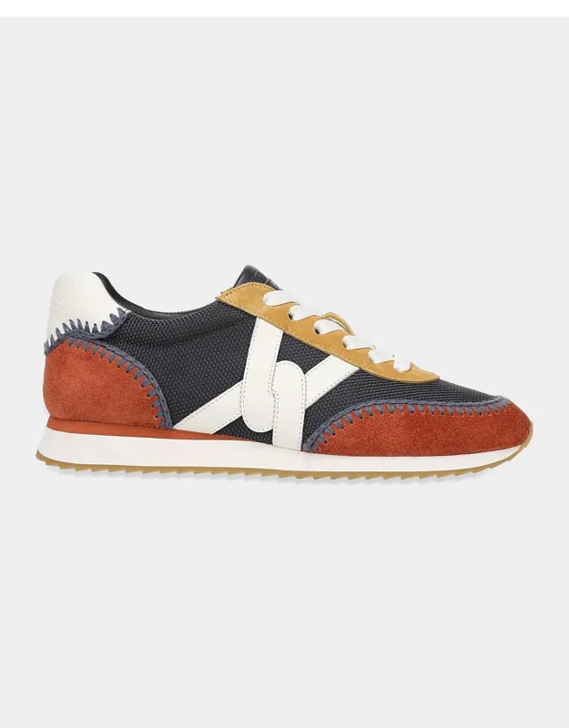 Penrose Whipstitch Mesh And Mixed Leather Sneakers