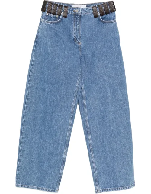 Archies Leather-trim Jeans