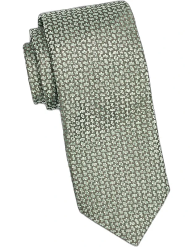 Geometric Woven Silk Tie