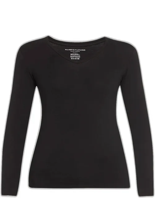Soft Touch Long-sleeve V-neck Tee