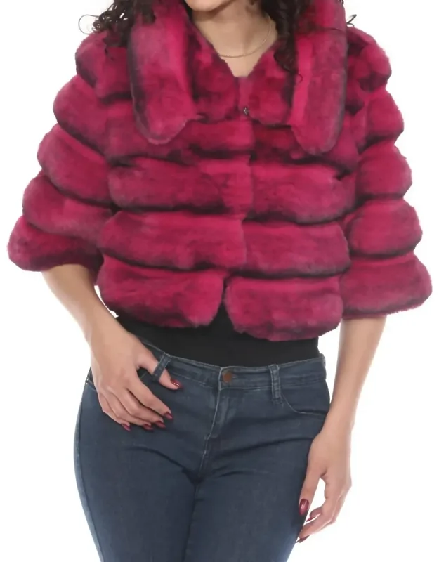 Premium Cropped Faux Fur Coat
