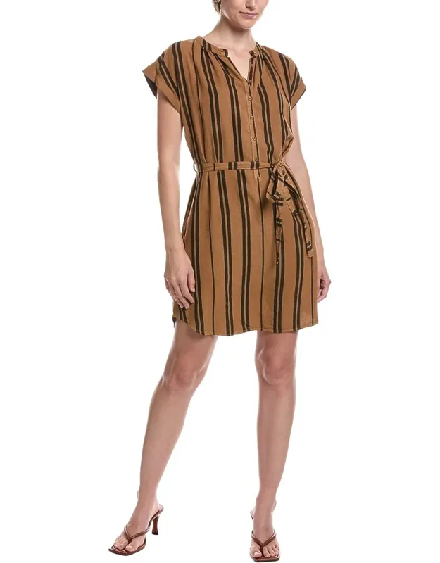 Linen-blend Belted Mini Dress