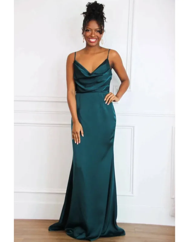 Satin Bow Back Maxi Dress