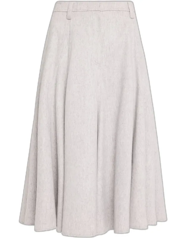 Flannel Full Midi Skirt