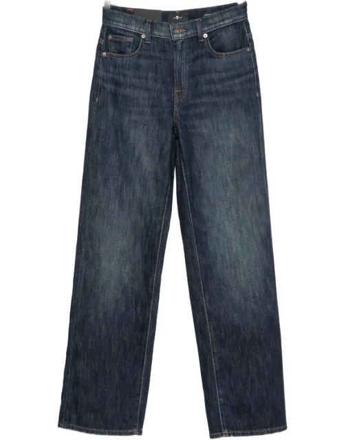 Stovepipe Belt-loop Jeans