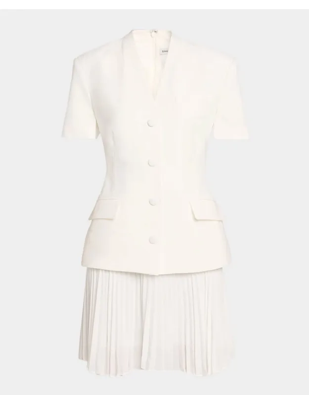 Pleated Mini Dress