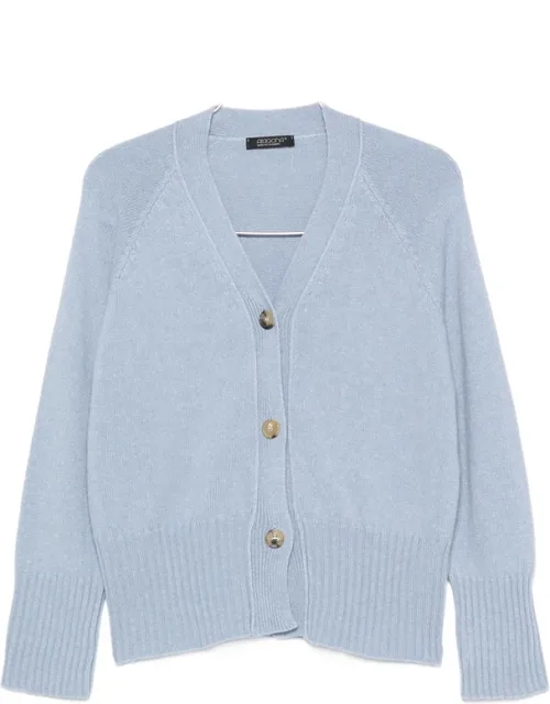 V-neck Ribbed-knit Cardigan